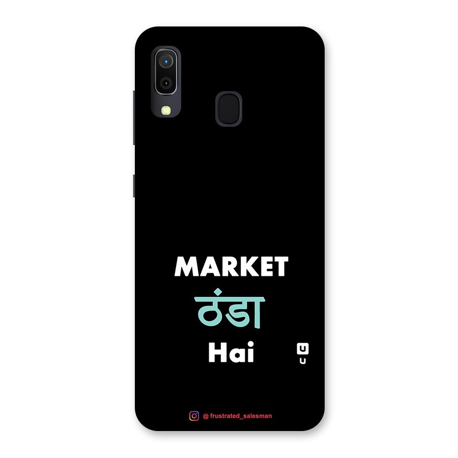 Market Thanda Hai Black Glass Back Case for Galaxy A30