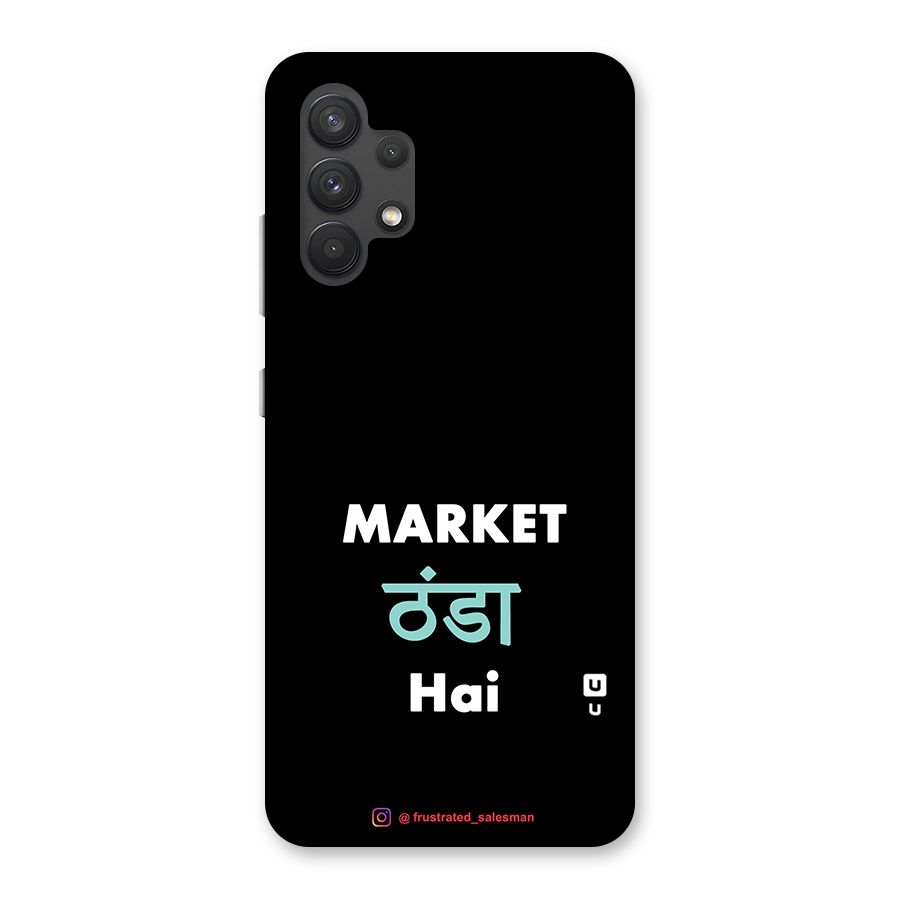 Market Thanda Hai Black Glass Back Case for Galaxy A32
