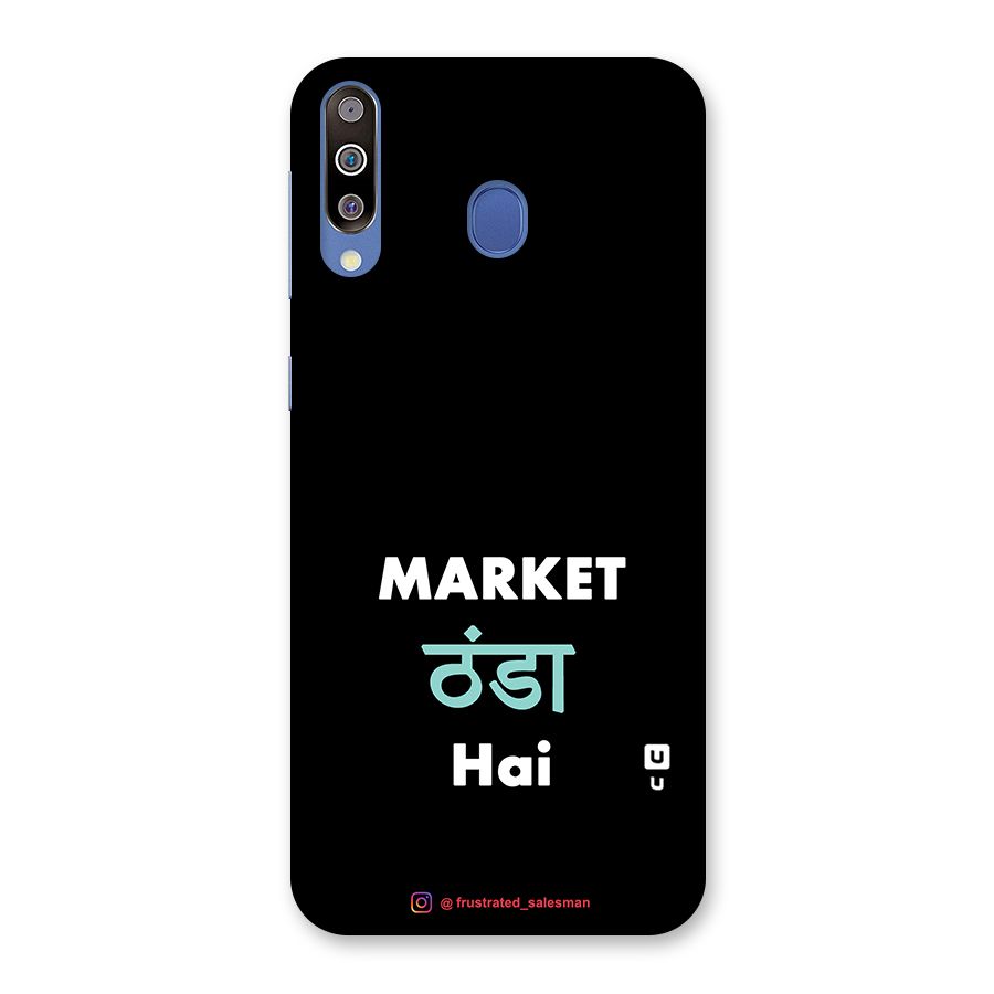 Market Thanda Hai Black Glass Back Case for Galaxy M30