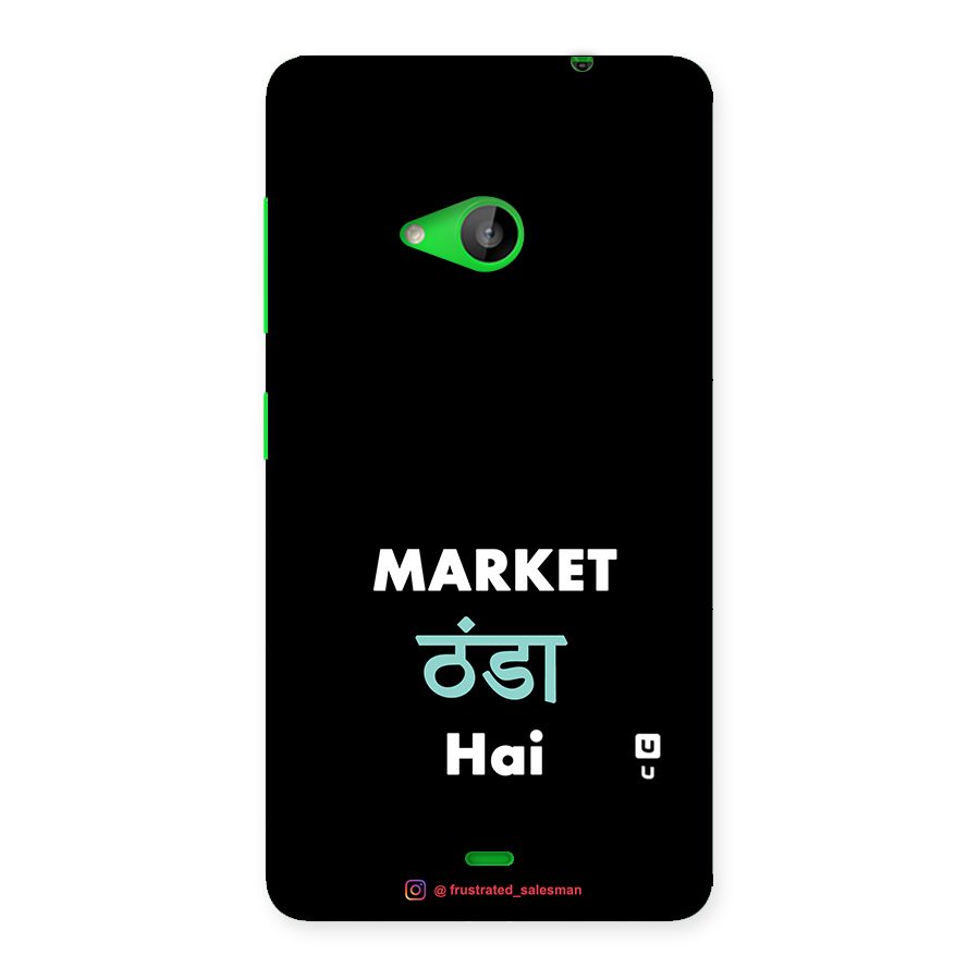 Market Thanda Hai Black Back Case for Lumia 535