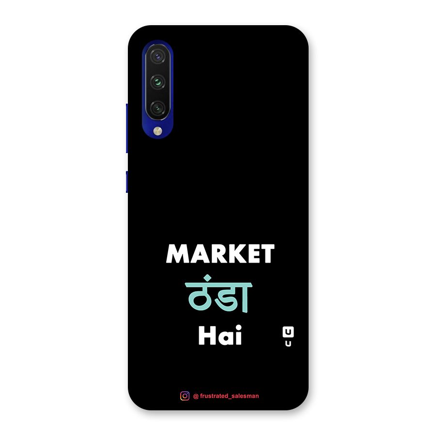 Market Thanda Hai Black Glass Back Case for Mi A3