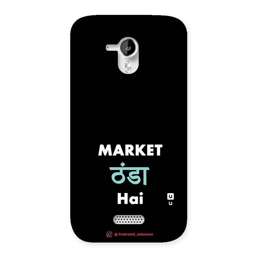 Market Thanda Hai Black Back Case for Micromax Canvas HD A116