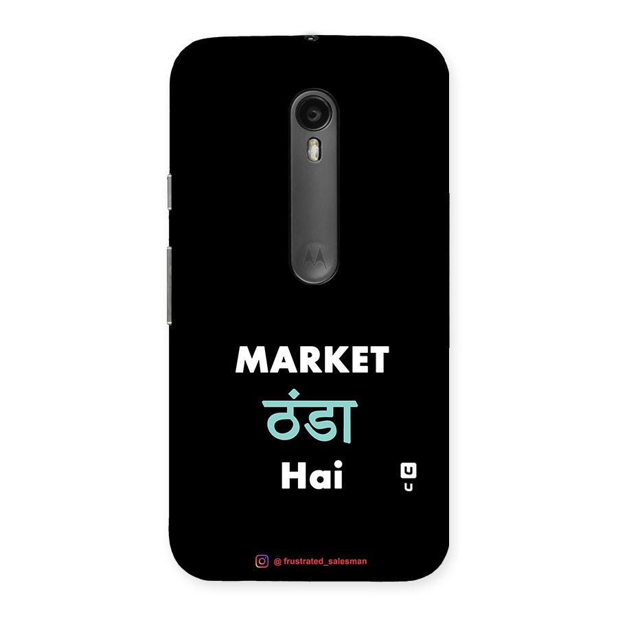 Market Thanda Hai Black Back Case for Moto G3