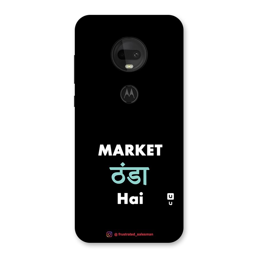 Market Thanda Hai Black Back Case for Moto G7