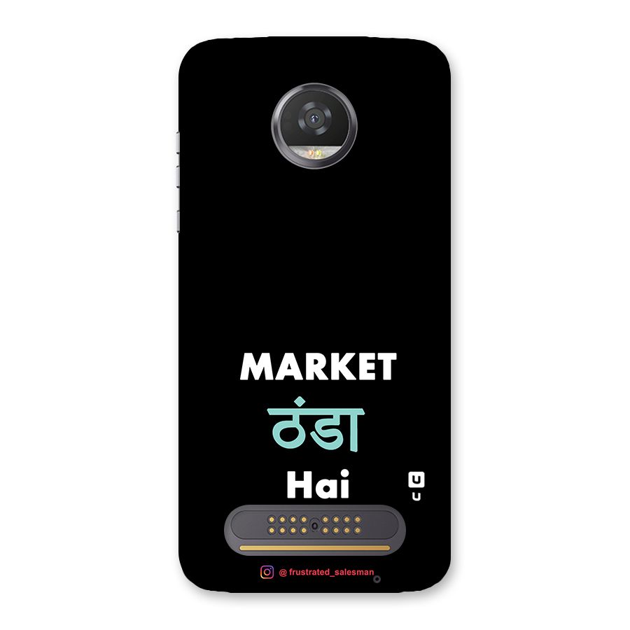 Market Thanda Hai Black Back Case for Moto Z2 Play