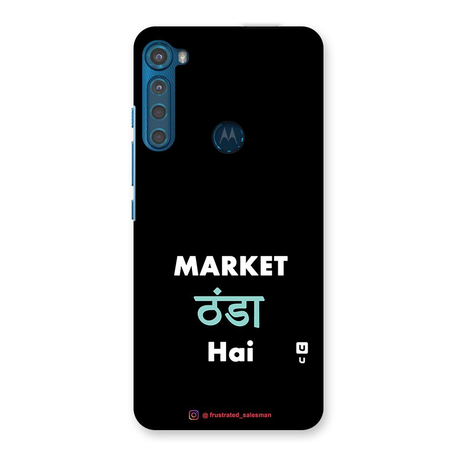 Market Thanda Hai Black Back Case for Motorola One Fusion Plus
