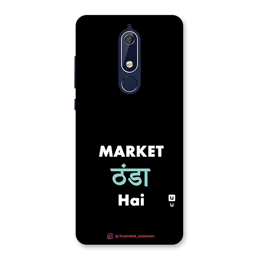 Market Thanda Hai Black Back Case for Nokia 5.1
