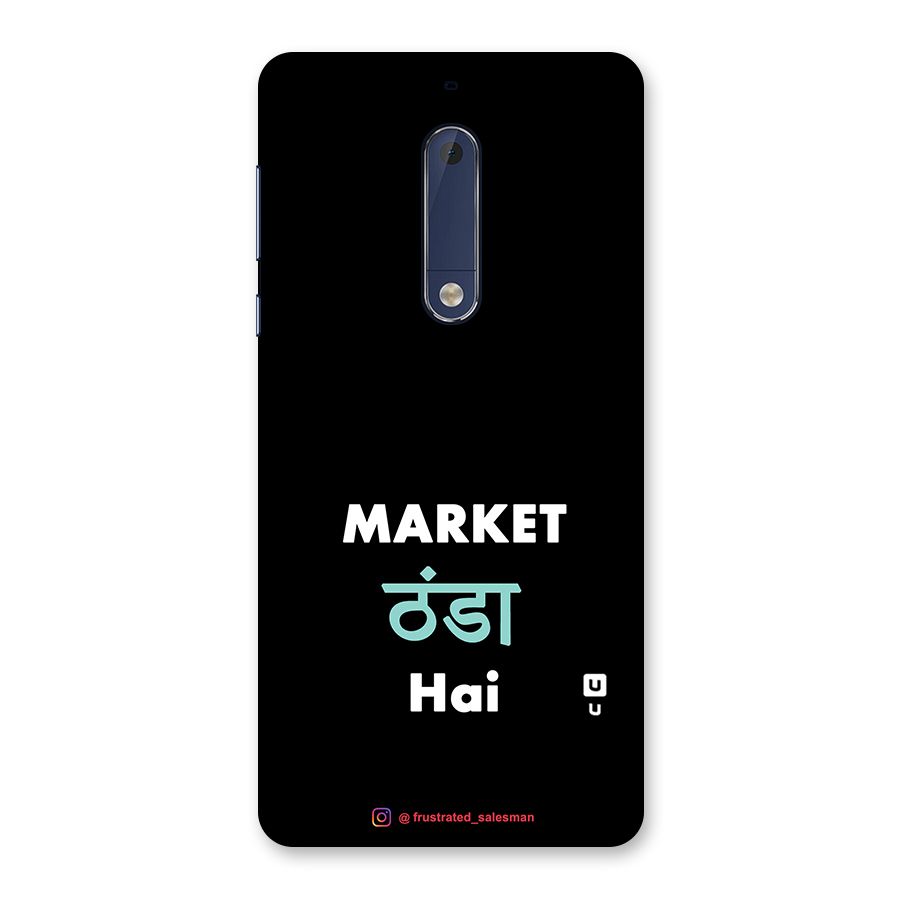 Market Thanda Hai Black Back Case for Nokia 5