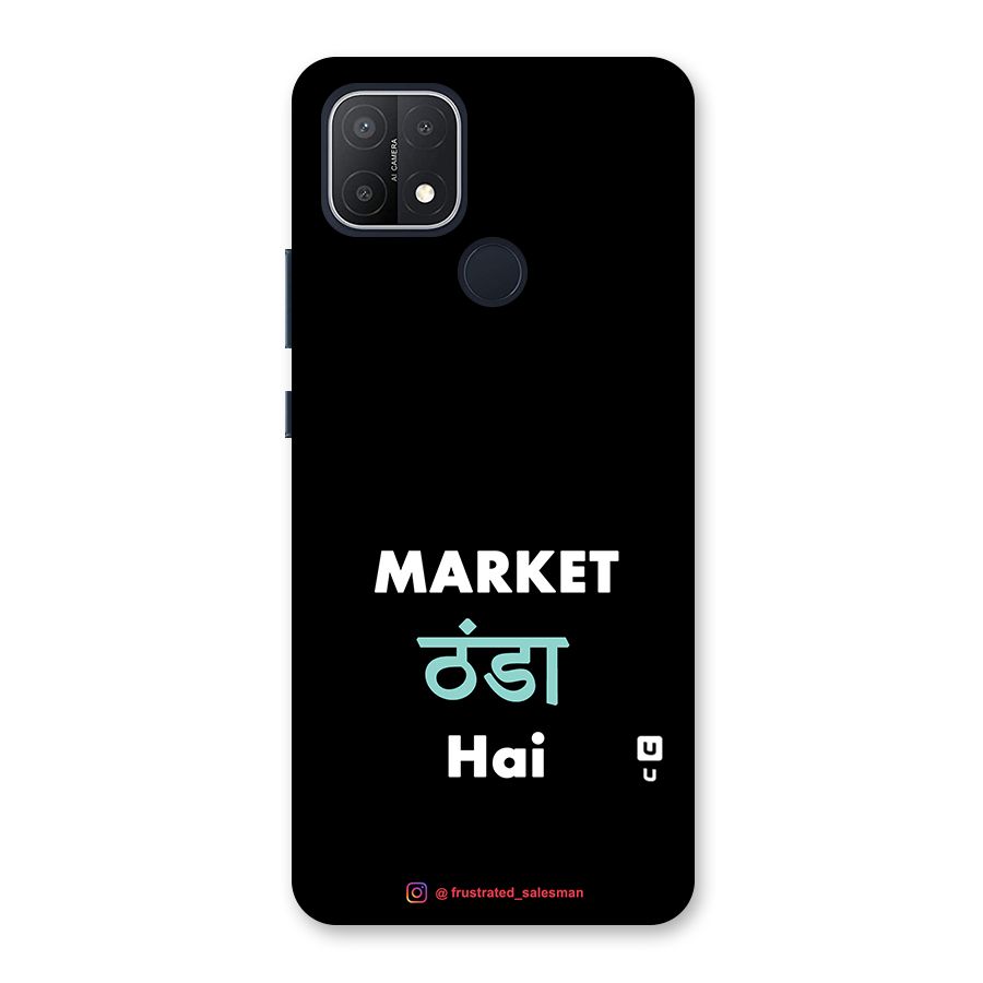 Market Thanda Hai Black Back Case for Oppo A15s