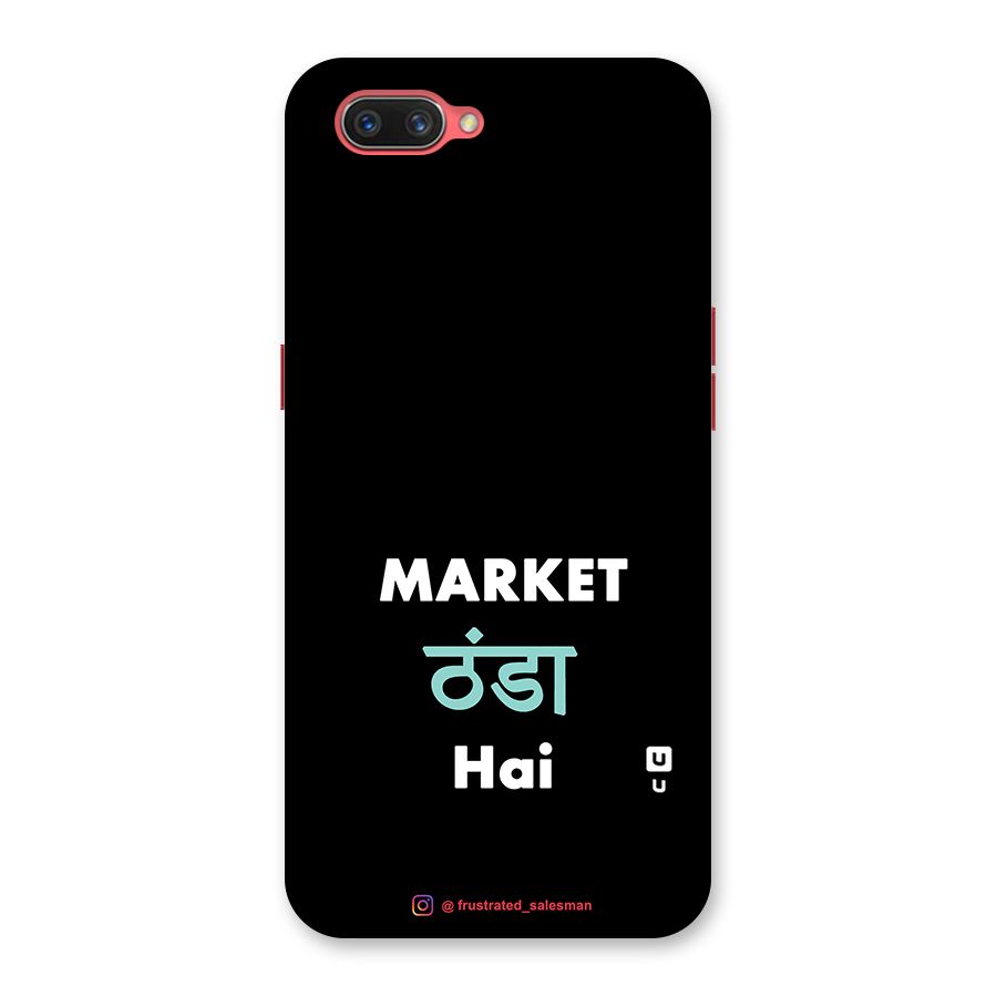 Market Thanda Hai Black Back Case for Oppo A3s