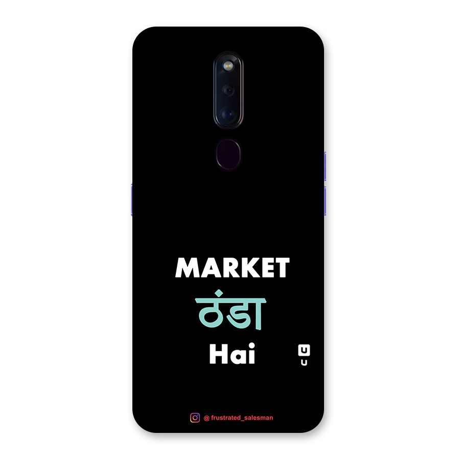 Market Thanda Hai Black Glass Back Case for Oppo F11 Pro