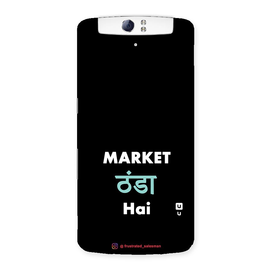 Market Thanda Hai Black Back Case for Oppo N1