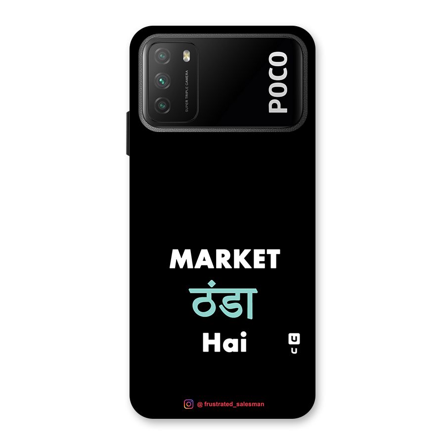 Market Thanda Hai Black Back Case for Poco M3