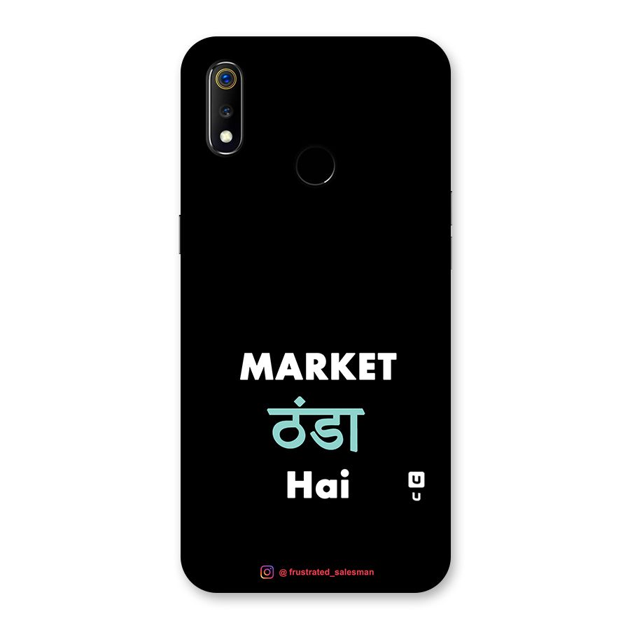 Market Thanda Hai Black Back Case for Realme 3