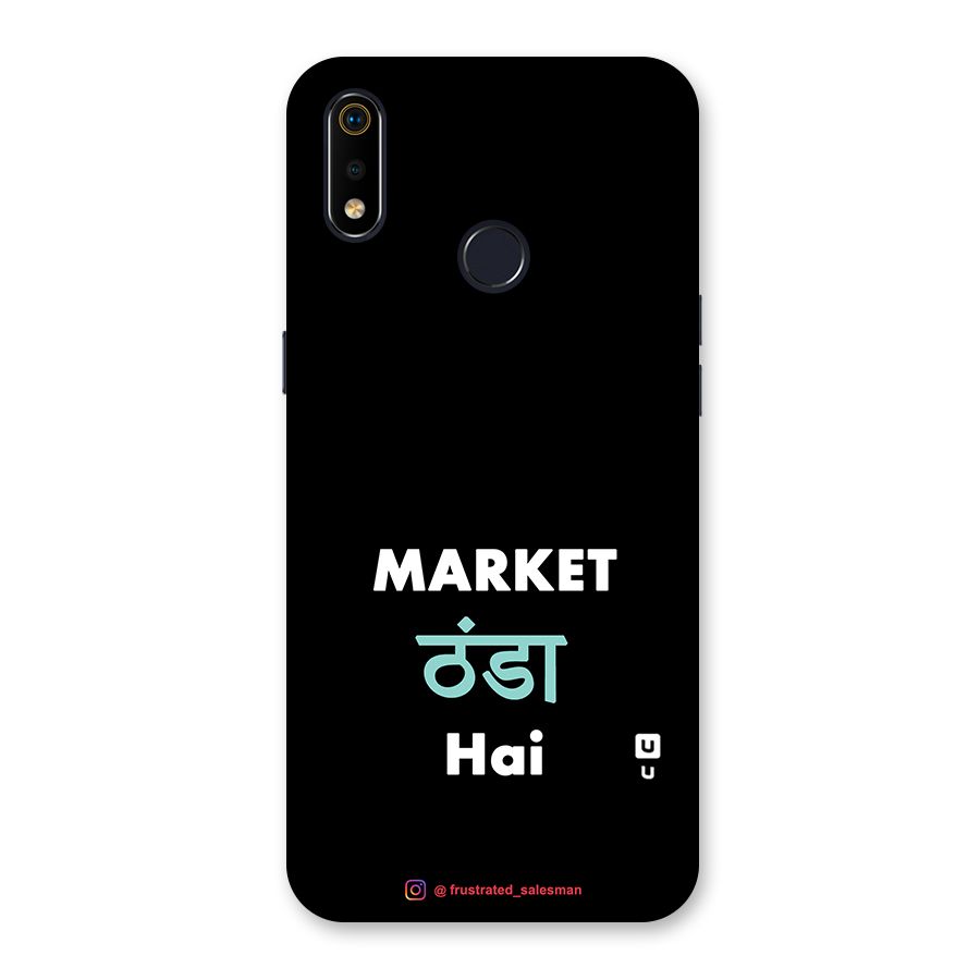 Market Thanda Hai Black Back Case for Realme 3i