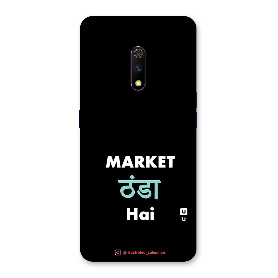 Market Thanda Hai Black Back Case for Realme X