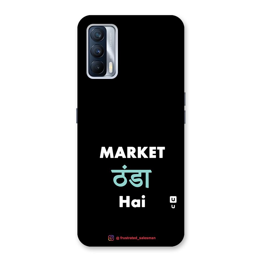 Market Thanda Hai Black Glass Back Case for Realme X7