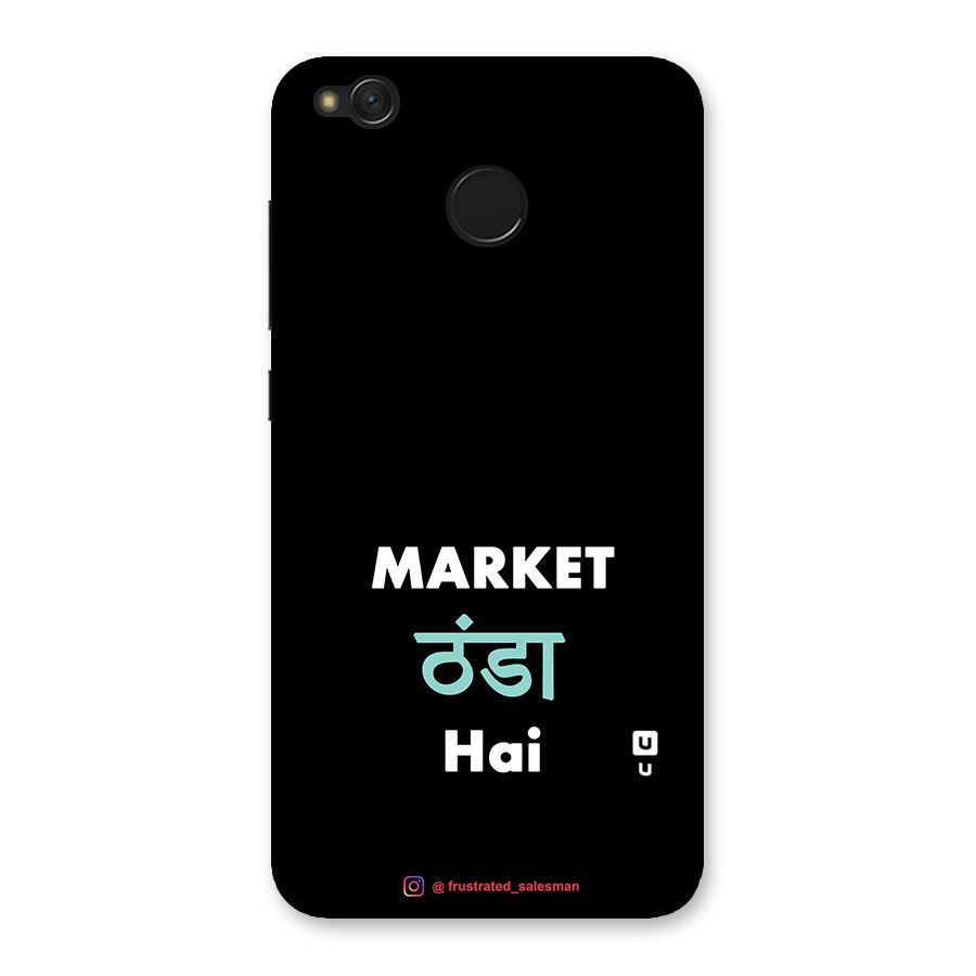 Market Thanda Hai Black Back Case for Redmi 4