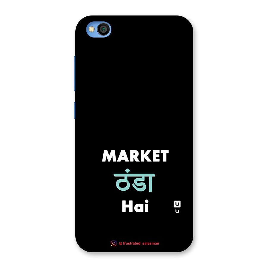 Market Thanda Hai Black Back Case for Redmi Go