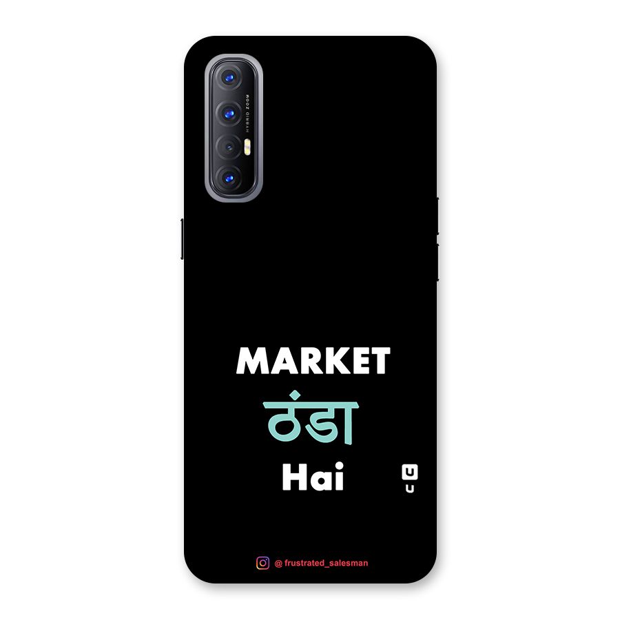 Market Thanda Hai Black Glass Back Case for Reno3 Pro