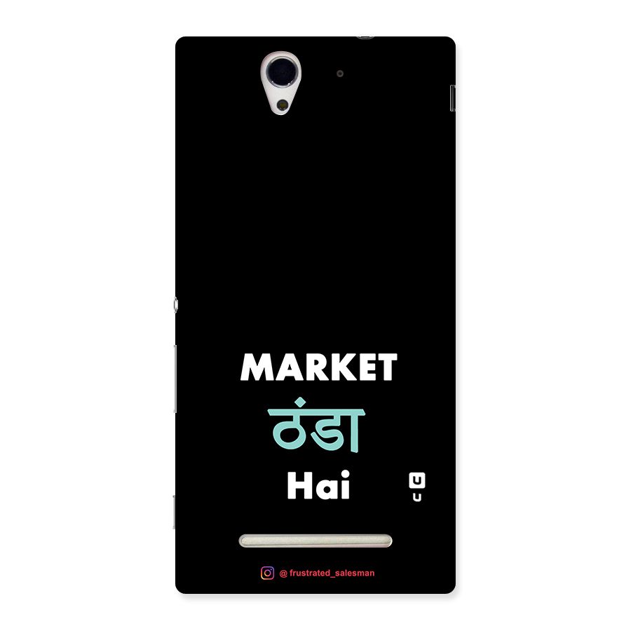 Market Thanda Hai Black Back Case for Sony Xperia C3