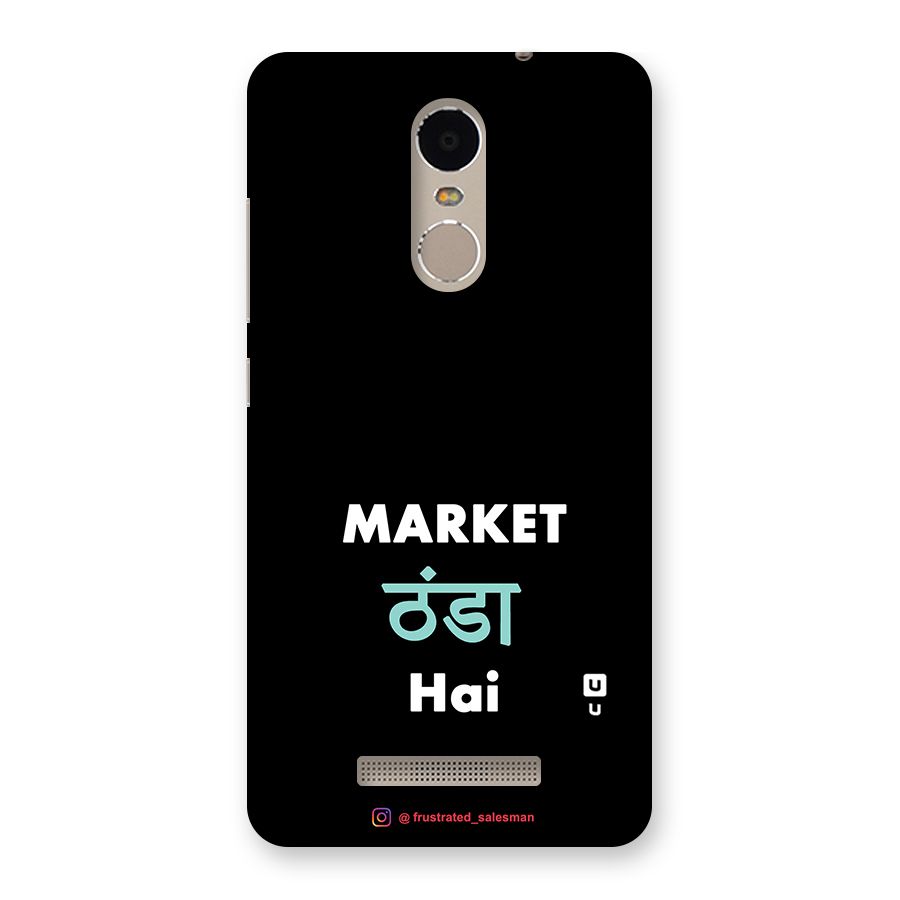 Market Thanda Hai Black Back Case for Xiaomi Redmi Note 3