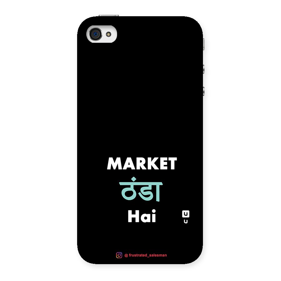 Market Thanda Hai Black Back Case for iPhone 4 4s