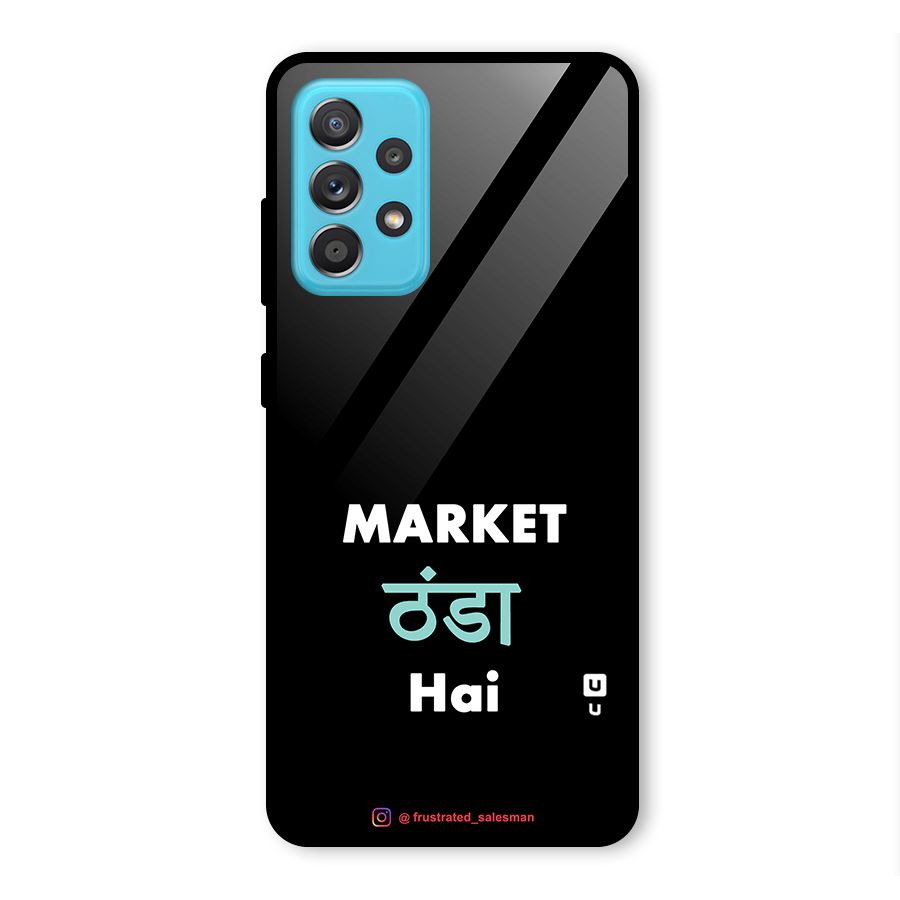 Market Thanda Hai Black Glass Back Case for Galaxy A52