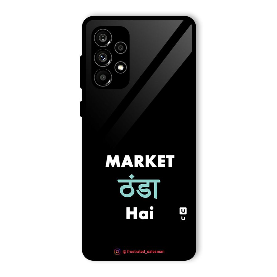 Market Thanda Hai Black Glass Back Case for Galaxy A73 5G