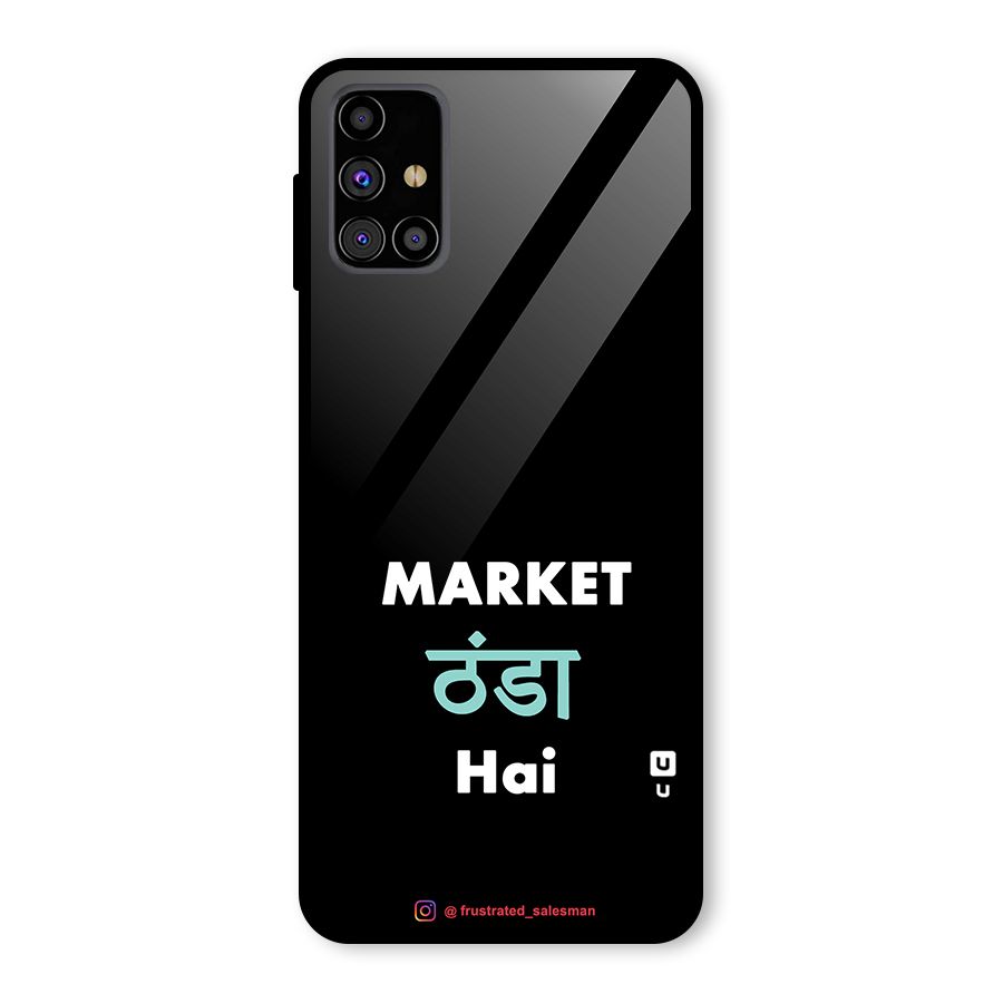 Market Thanda Hai Black Glass Back Case for Galaxy M31s