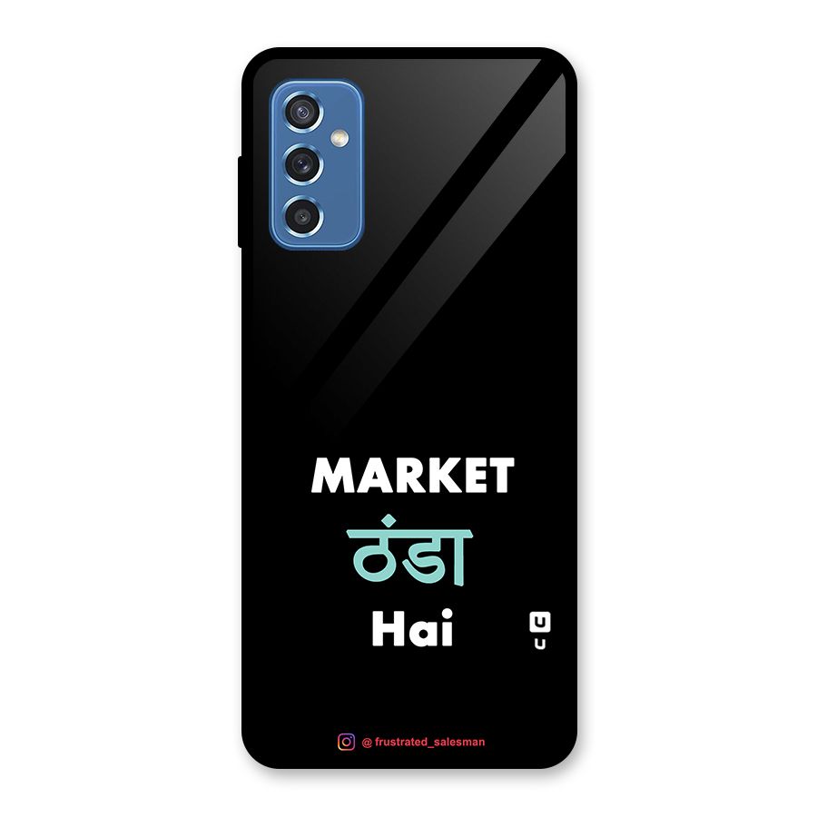 Market Thanda Hai Black Glass Back Case for Galaxy M52 5G