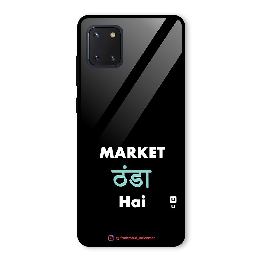 Market Thanda Hai Black Glass Back Case for Galaxy Note 10 Lite
