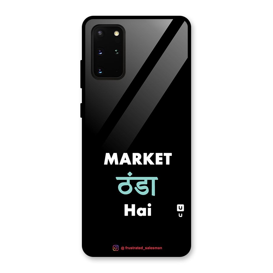 Market Thanda Hai Black Glass Back Case for Galaxy S20 Plus