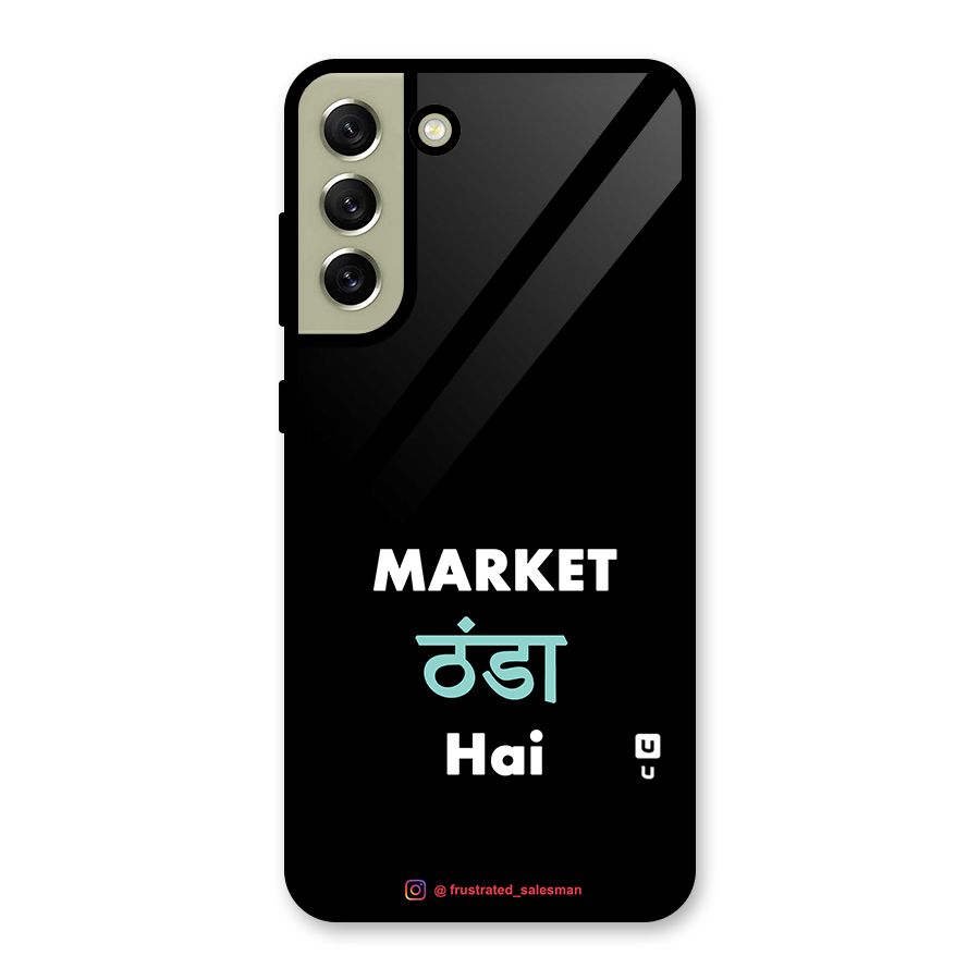 Market Thanda Hai Black Glass Back Case for Galaxy S21 FE 5G