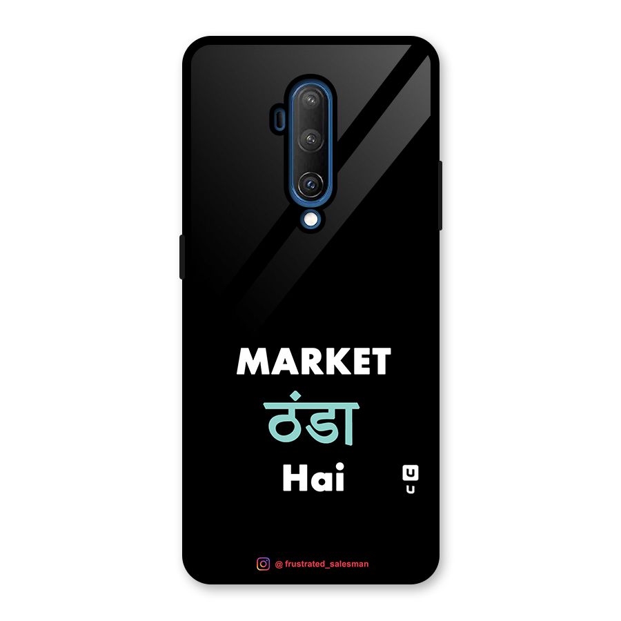 Market Thanda Hai Black Glass Back Case for OnePlus 7T Pro