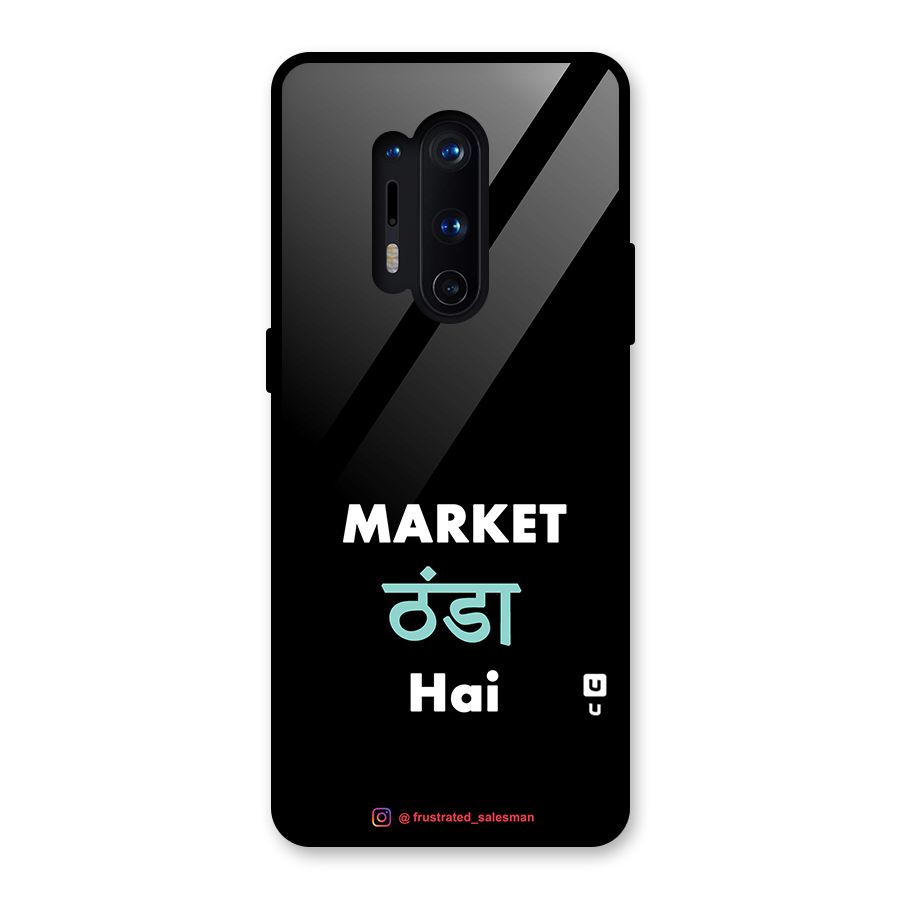 Market Thanda Hai Black Glass Back Case for OnePlus 8 Pro