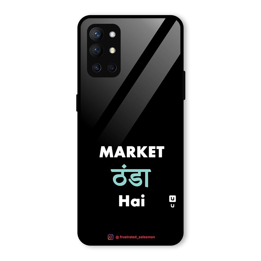 Market Thanda Hai Black Glass Back Case for OnePlus 9R