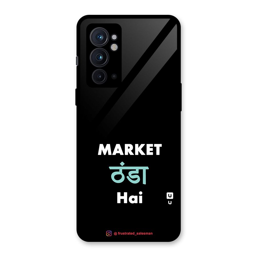 Market Thanda Hai Black Glass Back Case for OnePlus 9RT 5G