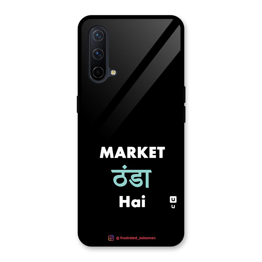 Market Thanda Hai Black Glass Back Case for OnePlus Nord CE 5G