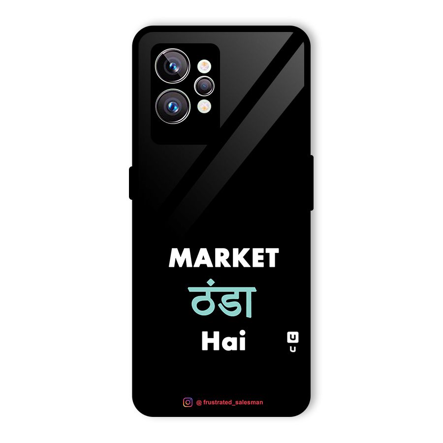 Market Thanda Hai Black Glass Back Case for Realme GT2 Pro