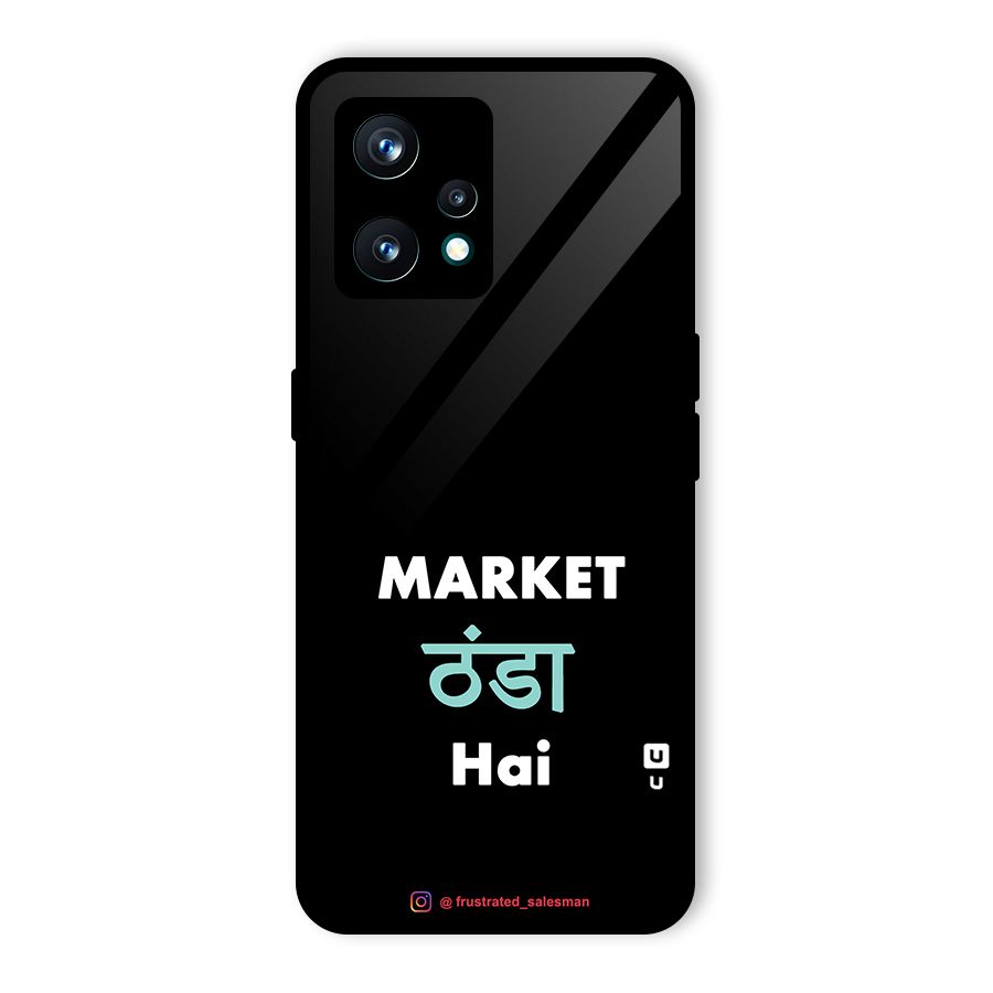 Market Thanda Hai Black Glass Back Case for Realme Narzo 50 Pro