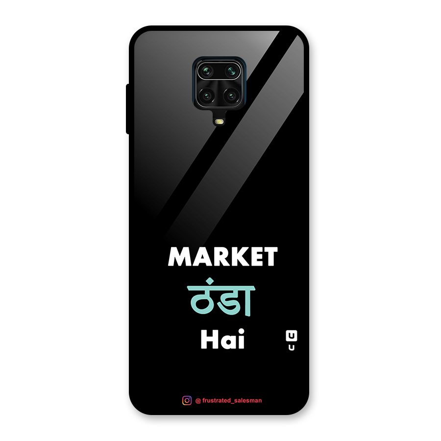 Market Thanda Hai Black Glass Back Case for Redmi Note 10 Lite