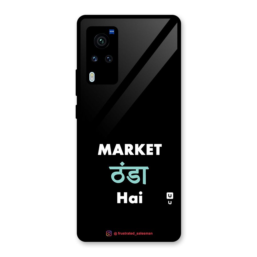 Market Thanda Hai Black Glass Back Case for Vivo X60 Pro