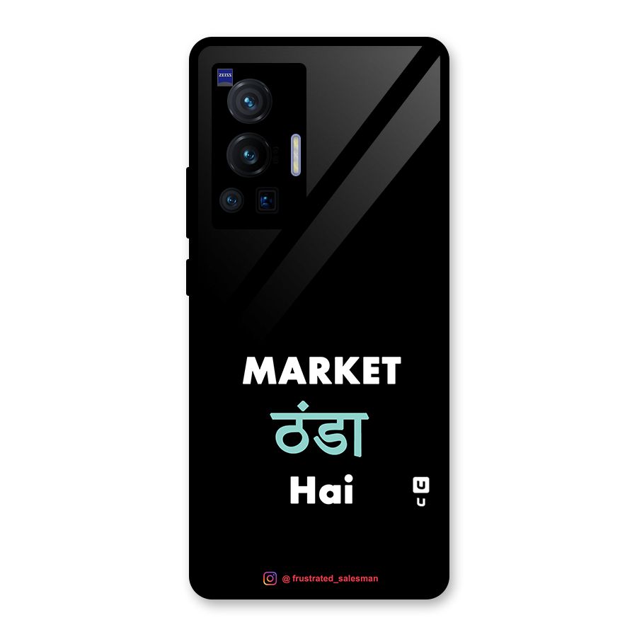 Market Thanda Hai Black Glass Back Case for Vivo X70 Pro