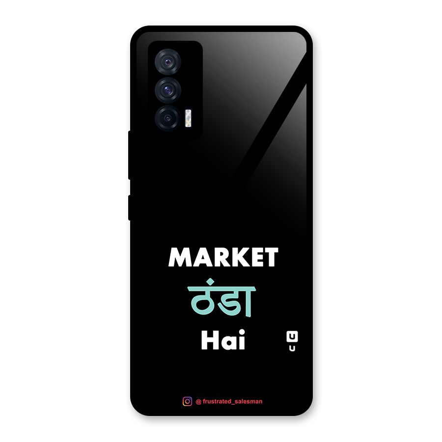 Market Thanda Hai Black Glass Back Case for Vivo iQOO 7 5G