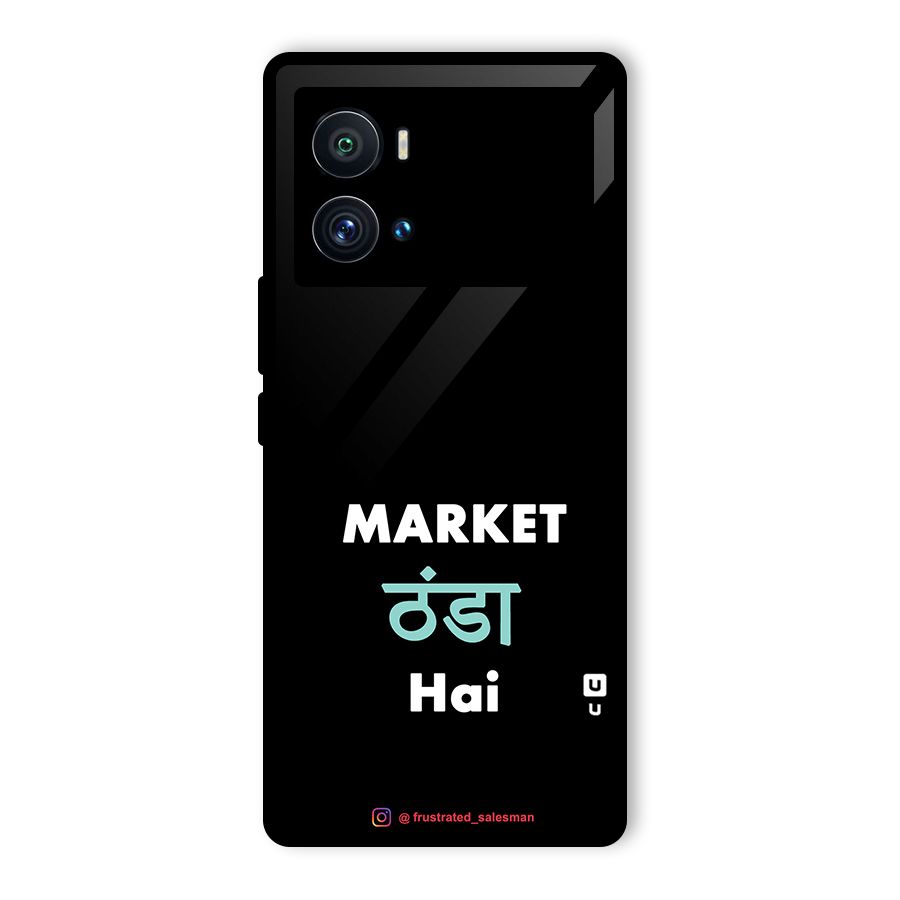 Market Thanda Hai Black Glass Back Case for Vivo iQOO 9 Pro