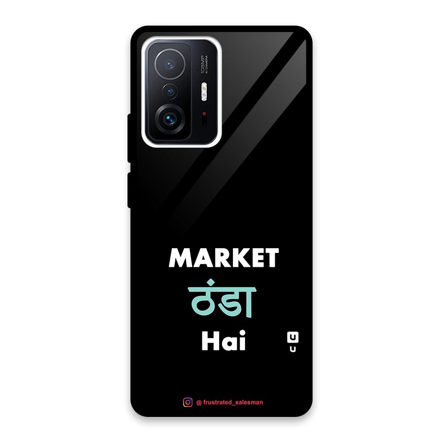 Market Thanda Hai Black Glass Back Case for Xiaomi 11T Pro
