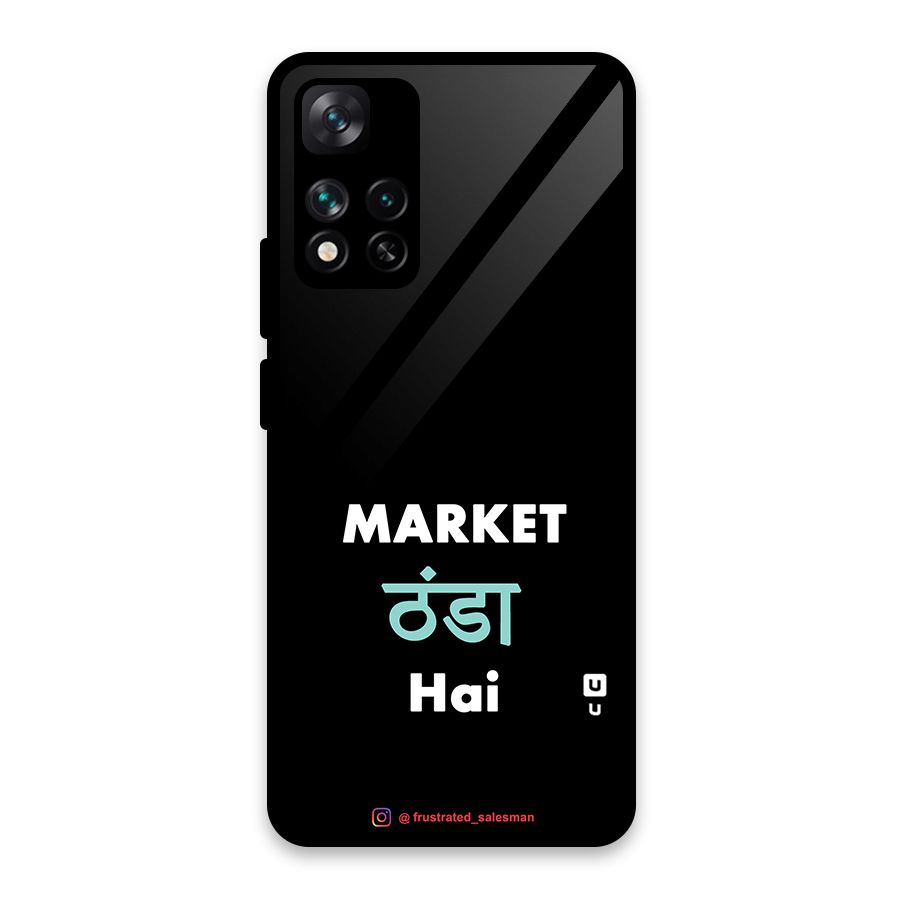 Market Thanda Hai Black Glass Back Case for Xiaomi 11i HyperCharge 5G