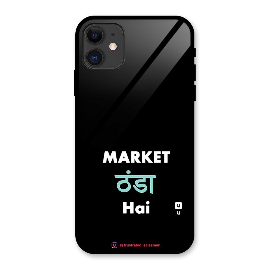 Market Thanda Hai Black Glass Back Case for iPhone 11