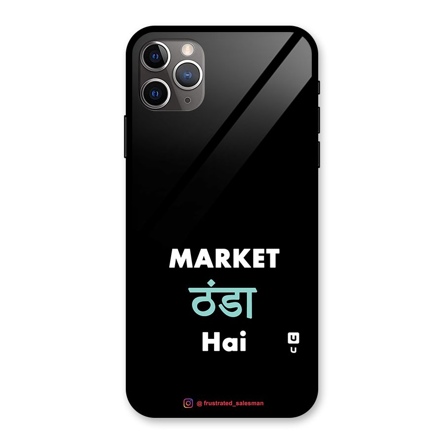 Market Thanda Hai Black Glass Back Case for iPhone 11 Pro Max